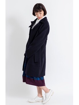 「Yohji Yamamoto（ヨウジヤマモト）のアイテム（ドレスシューズ）」を使った、PLAYFULさん（レディース・170cm）の冬コーディネート