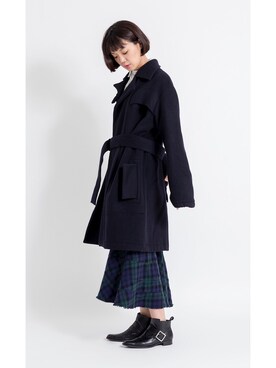 「Yohji Yamamoto（ヨウジヤマモト）のアイテム（ダウンジャケット/コート）」を使った、PLAYFULさん（レディース・170cm）の冬コーディネート
