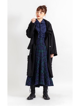「COMME des GARCONS COMME des GARCONS（コムデギャルソンコムデギャルソン）のアイテム（シャツ/ブラウス）」を使った、PLAYFULさん（レディース・158cm）の冬コーディネート