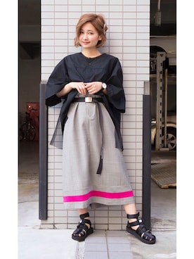 「コーディネート」｜「アイテム（アナログ腕時計）」を使った、PLAYFULさん（レディース・153cm）の春コーディネート