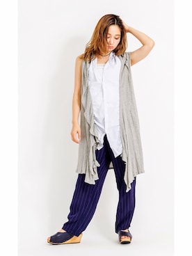 「Yohji Yamamoto（ヨウジヤマモト）のアイテム（キャミソール）」を使った、PLAYFULさん（レディース・153cm）の春コーディネート