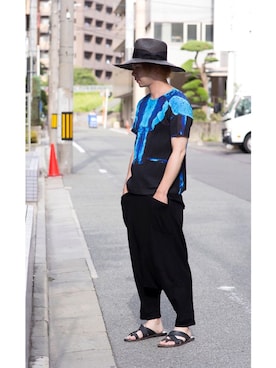 「GANRYU（ガンリュウ）のアイテム（帽子）」を使った、PLAYFULさん（メンズ・170cm）の夏コーディネート