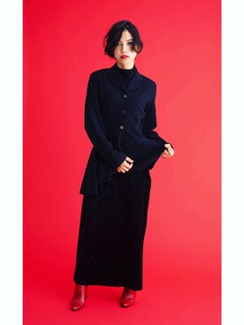 「Y's（ワイズ）のアイテム（ワンピース/ドレス）」を使った、PLAYFULさん（レディース・162cm）の冬コーディネート