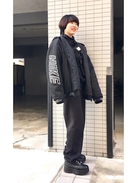 「R.SHEMISTEのアイテム」を使った、PLAYFULさん（レディース・164cm）の冬コーディネート