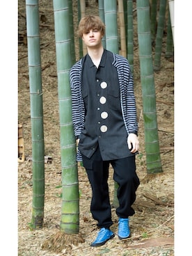 「REGULATION Yohji Yamamoto（レギュレーション ヨウジヤマモト）のアイテム」を使った、PLAYFULさん（メンズ・186cm）の春コーディネート