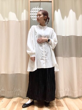 「Samansa Mos2 blue」｜「アイテム（バレエシューズ）」を使った、ＡＩＲＩさん（レディース・153cm）の夏コーディネート