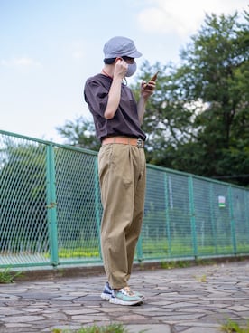 「unfil」｜「アイテム（帽子）」を使った、みなれんさん（メンズ・168cm）の夏コーディネート