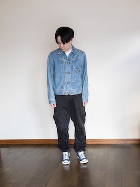 「fragment design（フラグメントデザイン）のアイテム（シューズ）」を使った、みなれんさん（メンズ・168cm）の春コーディネート