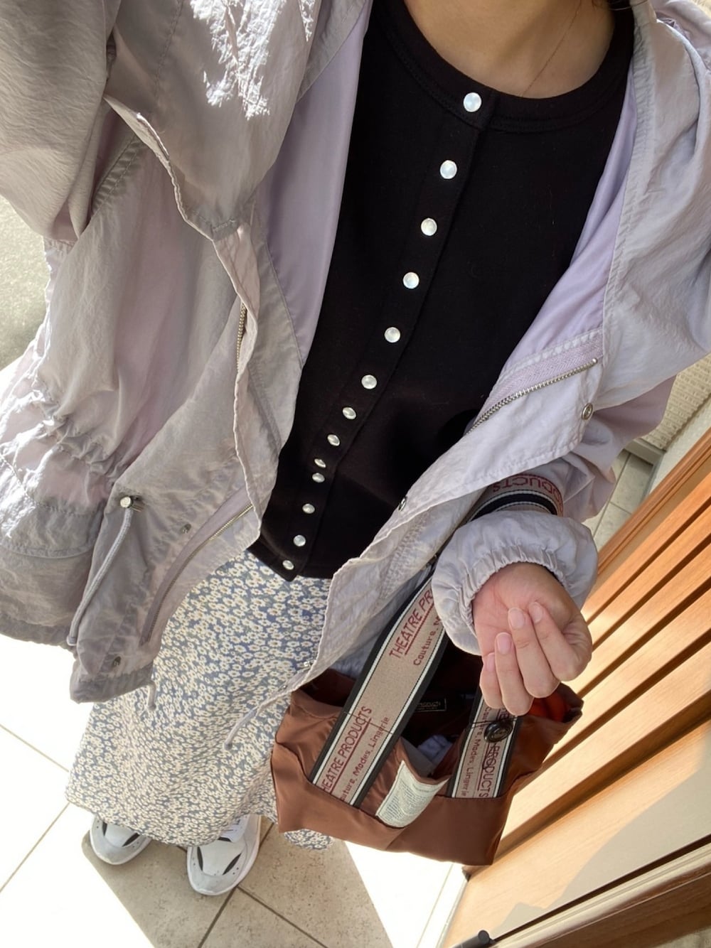 「通勤コーデ、低身長」｜「Alpha IndustriesのALPHA INDUSTRIES シェルパーカー（ジャケット/アウター、その他）」を使った、krh810さん（レディース・154cm）の春コーディネートの1枚目の写真