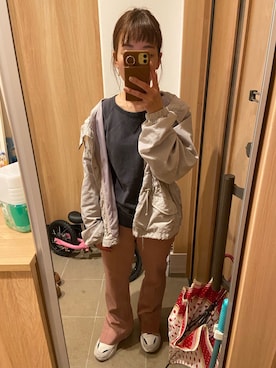 「Alpha Industries（アルファインダストリーズ）のアイテム（ジャケット/アウター）」を使った、krh810さん（レディース・154cm）の春コーディネート