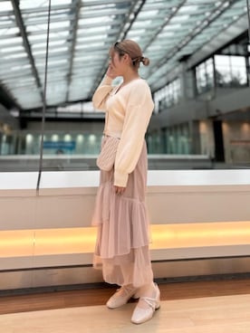 「ブルべ夏」｜れいなさん（レディース・156cm）の春コーディネート