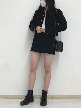 「GRL（グレイル）のチェーンフラップショルダーバッグ（ショルダーバッグ）」を使った、@im!さん（レディース・166cm）の春コーディネート