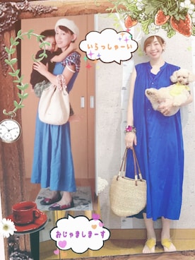 「ブルーコーデ」｜「アイテム（ハンチング/ベレー帽）」を使った、bikkoさん（レディース・158cm）の秋コーディネート