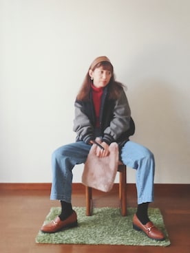 「タートルネック」｜「アイテム（クラッチバッグ）」を使った、bikkoさん（レディース・158cm）の冬コーディネート