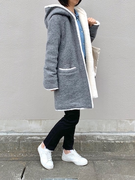 「アイラブCONVERSE」｜「アイテム（その他アウター）」を使った、akariさん（レディース・163cm）の冬コーディネート