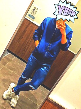 「HALHAM（ハルハム）のアイテム（ジャケット/アウター）」を使った、Mizukiさん（メンズ・176cm）の春コーディネート