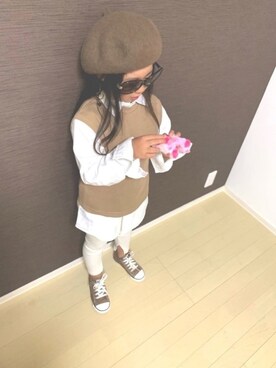「秋のカフェオレコーデ」｜「アイテム（雑貨/ホビー）」を使った、Ashleyさん（キッズ・110cm）の秋コーディネート