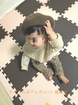 「きのこ」｜Ashleyさん（キッズ・70cm）の秋コーディネート