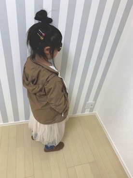 「やっぱりストリートが好き」｜「アイテム（マウンテンパーカー）」を使った、Ashleyさん（キッズ・120cm）の秋コーディネート