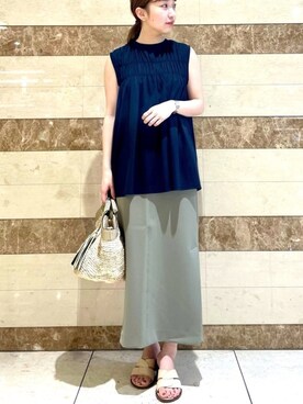 「URBAN RESEARCH ROSSO WOMEN（アーバンリサーチ　ロッソ）のアイテム（サンダル）」を使った、Mikaさん（レディース・153cm）の夏コーディネート