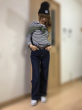 「BACKNUMBER」｜「アイテム（帽子）」を使った、てぃんさん（レディース・160cm）の春コーディネート