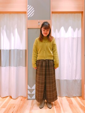 「Samansa Mos2 blue」｜「アイテム（ブーティ）」を使った、Miwaさん（レディース・162cm）の秋コーディネート