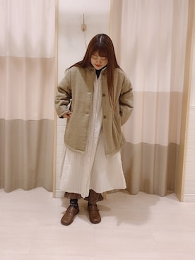 「Samansa Mos2（サマンサ モスモス）のアイテム（ステンカラーコート）」を使った、Miwaさん（レディース・162cm）の冬コーディネート