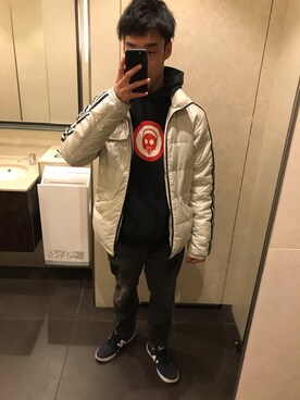 「古着好きな人と繋がりたい」｜「アイテム（ダウンベスト）」を使った、和樹さん（メンズ・170cm）の冬コーディネート
