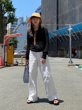 「BUGGU（バッグ）のアイテム」を使った、ayumiさん（レディース・162cm）の夏コーディネート