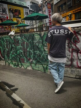 「ELEY KISHIMOTO（イーリーキシモト）のアイテム」を使った、かみおさん（メンズ・171cm）の夏コーディネート