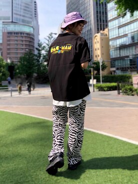 「PAGEBOY（ページボーイ）のWEB限定アイテム / 2WAYレイヤードロンT（Tシャツ/カットソー）」を使った、rikoさん（レディース・162cm）の夏コーディネート