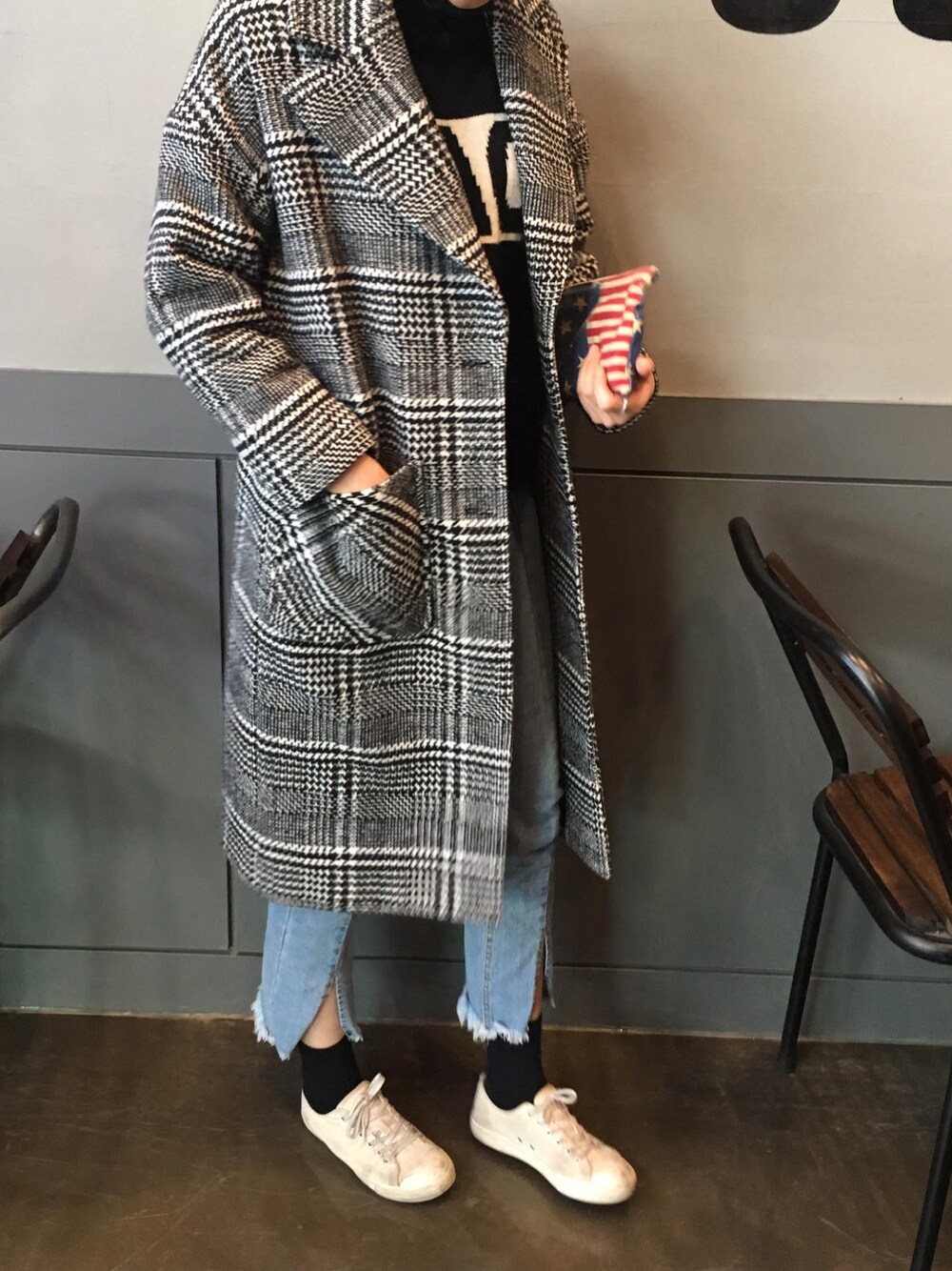 チェスターコートオルちゃん愛用 韓国ファッション     cnalb6181 チェスターコートオルちゃん愛用 韓国ファッション cnalb6181
