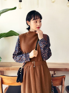 「HOTPING（ホッピン）のアイテム（トップス）」を使った、HOTPINGさん（レディース・163cm）の冬コーディネート