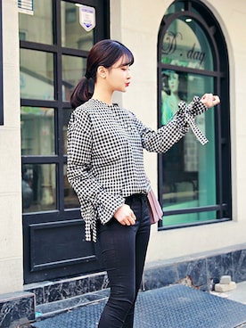 「HOTPING（ホッピン）のアイテム（シャツ/ブラウス）」を使った、HOTPINGさん（レディース・163cm）の冬コーディネート