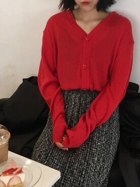 「HOTPING（ホッピン）のアイテム（カーディガン/ボレロ）」を使った、HOTPINGさん（レディース・163cm）の春コーディネート
