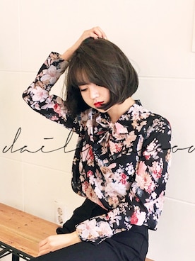 「HOTPING（ホッピン）のアイテム（シャツ/ブラウス）」を使った、HOTPINGさん（レディース・163cm）の春コーディネート