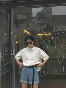 「HOTPING（ホッピン）のアイテム（シャツ/ブラウス）」を使った、HOTPINGさん（レディース・163cm）の春コーディネート