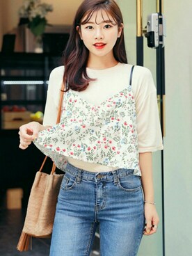 「HOTPING（ホッピン）のアイテム（バッグ）」を使った、HOTPINGさん（レディース・163cm）の夏コーディネート