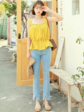 「HOTPING（ホッピン）のアイテム（バッグ）」を使った、HOTPINGさん（レディース・163cm）の夏コーディネート