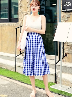 「HOTPING（ホッピン）のアイテム（トップス）」を使った、HOTPINGさん（レディース・163cm）の夏コーディネート