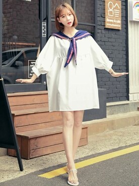 「HOTPING（ホッピン）のアイテム（シューズ）」を使った、HOTPINGさん（レディース・161cm）の夏コーディネート