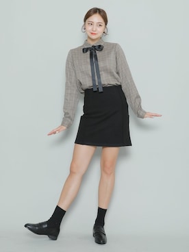 「HOTPING（ホッピン）のアイテム（シャツ/ブラウス）」を使った、HOTPINGさん（レディース・163cm）の秋コーディネート