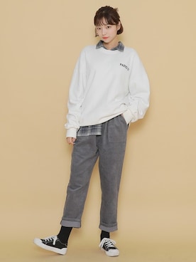 「HOTPING（ホッピン）のアイテム（パンツ）」を使った、HOTPINGさん（レディース・165cm）の秋コーディネート