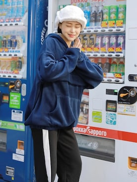 「HOTPING（ホッピン）のアイテム（帽子）」を使った、HOTPINGさん（レディース・163cm）の冬コーディネート