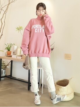 「HOTPING（ホッピン）のアイテム（その他パンツ）」を使った、HOTPINGさん（レディース・163cm）の冬コーディネート