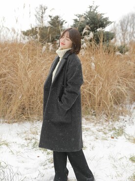 「HOTPING（ホッピン）のアイテム（その他アウター）」を使った、HOTPINGさん（レディース・163cm）の冬コーディネート