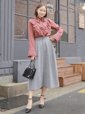 「HOTPING（ホッピン）のアイテム（トップス）」を使った、HOTPINGさん（レディース・163cm）の冬コーディネート