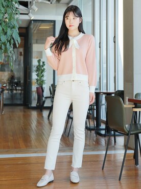 「HOTPING（ホッピン）のアイテム（カーディガン/ボレロ）」を使った、HOTPINGさん（レディース・163cm）の冬コーディネート