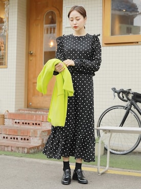 「HOTPING（ホッピン）のアイテム（カーディガン/ボレロ）」を使った、HOTPINGさん（レディース・163cm）の春コーディネート