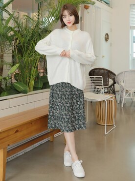 「HOTPING（ホッピン）のアイテム（カーディガン/ボレロ）」を使った、HOTPINGさん（レディース・163cm）の春コーディネート